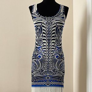 Jean Paul Gaultier Soleil Tattoo Print Mesh Bodycon Maxi Dress size L